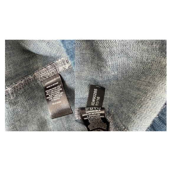 Express Women's Demin Patchwork Sleeveless Mini Dress SZ 2 - Picture 5 of 6